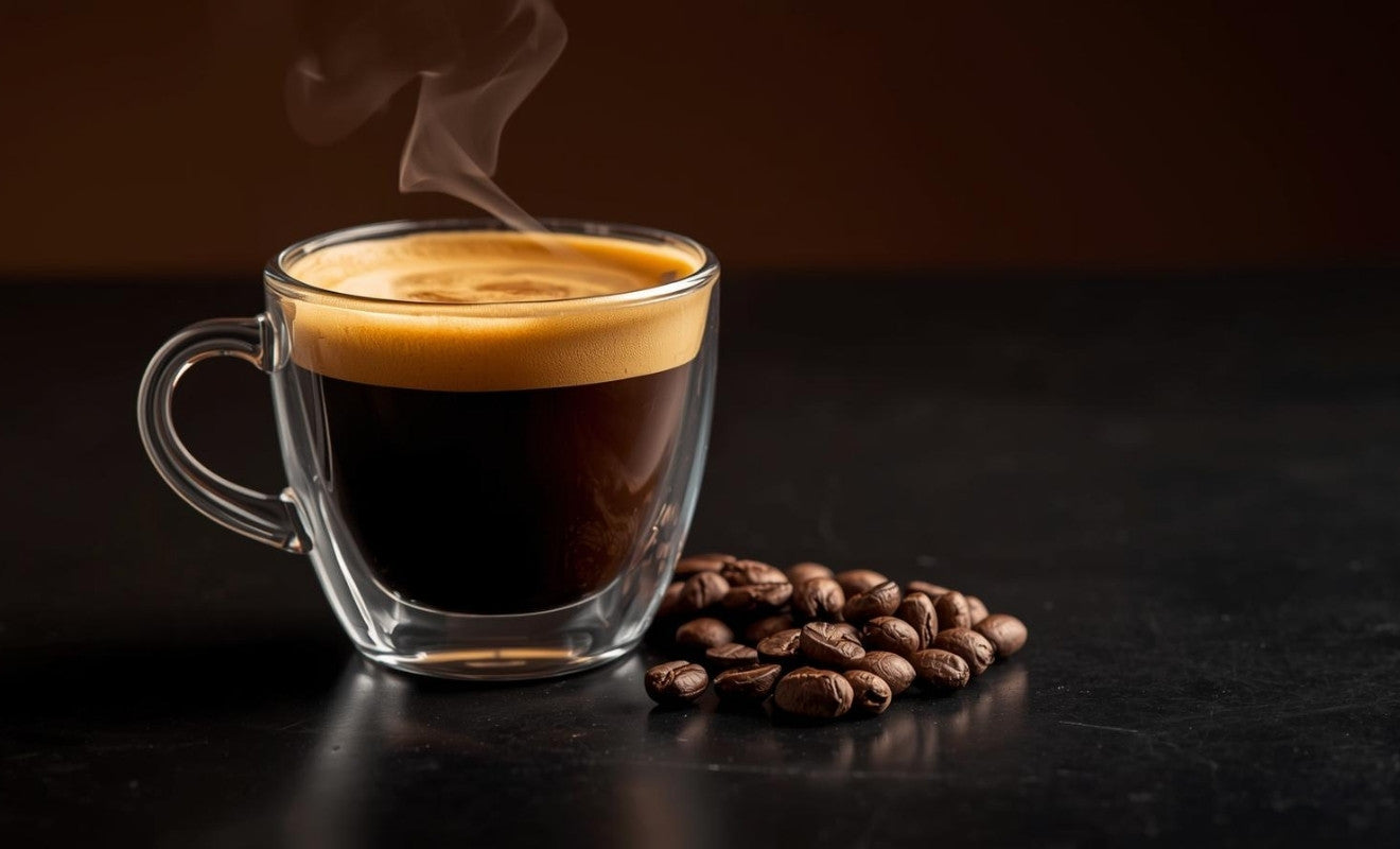 Espressobohnen vor Tasse im Test