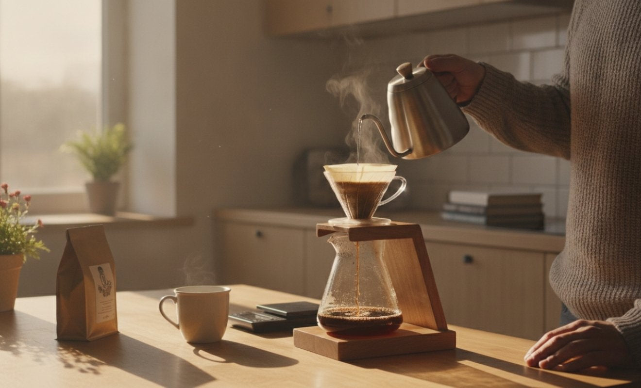 Pour-Over Kaffee in Zubereitung