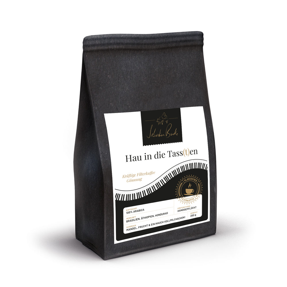 Bauke-Tuete-schwarz hau in die tass(ten) kräftiger Filterkaffee