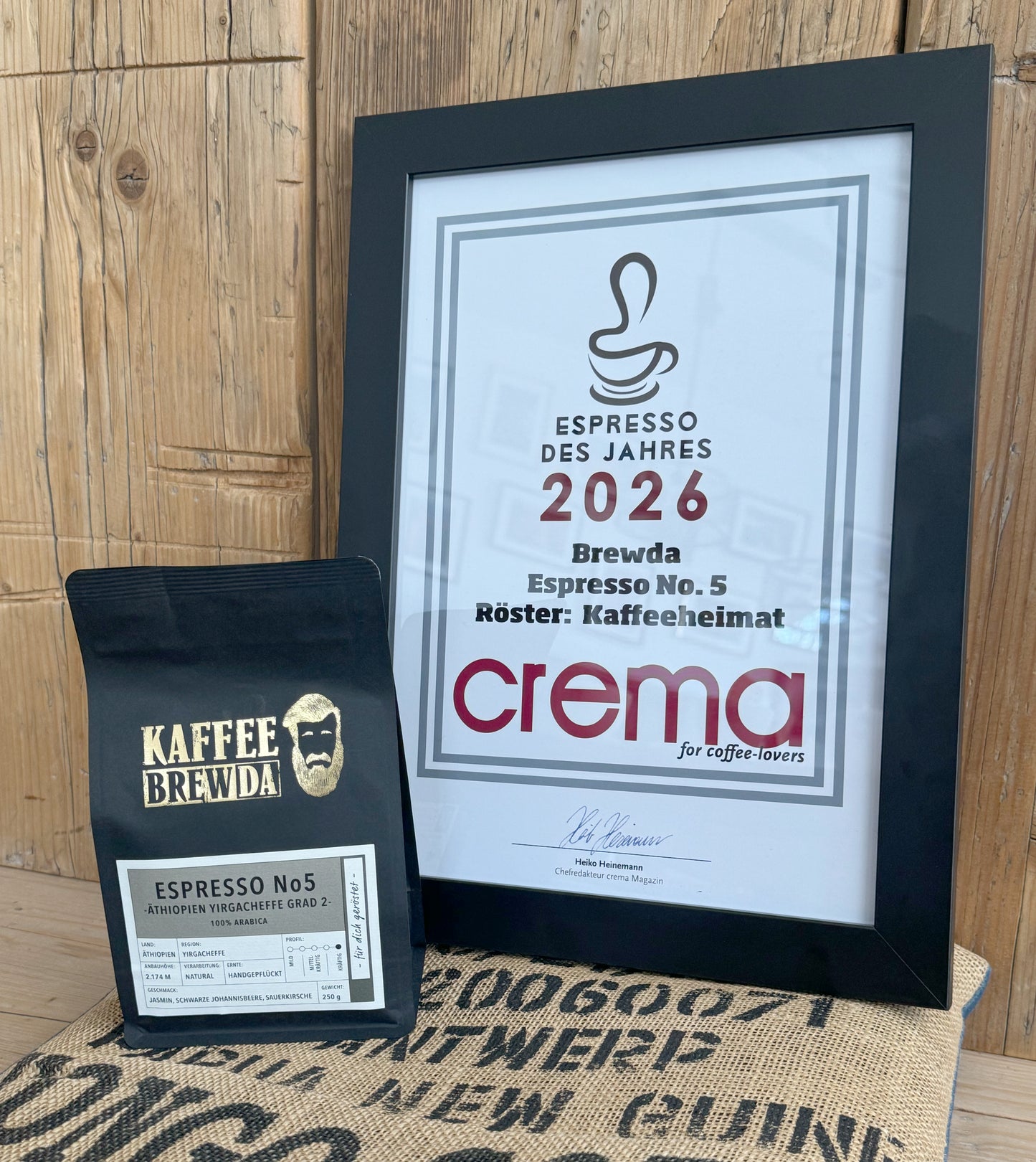 
                  
                    Espresso No 5 - Äthiopien Yirgacheffe Grad 2
                  
                