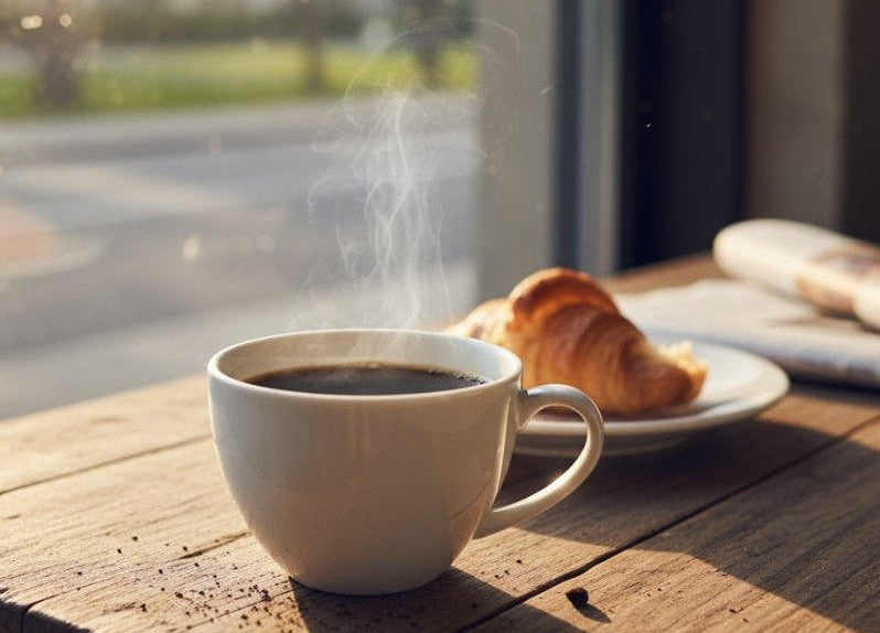Candy Club Kaffee auf Tisch
