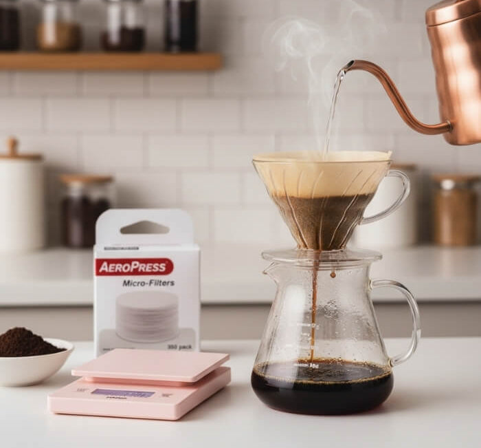 Filterkaffee Zubehör in schöner Küche
