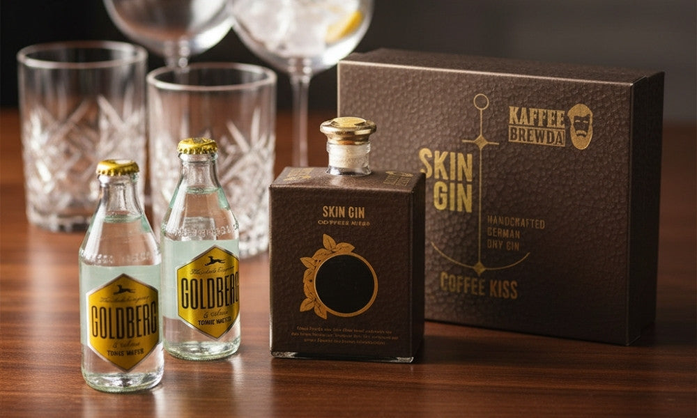 Gin Tasting in Hamburg mit Ginflaschen auf Tisch