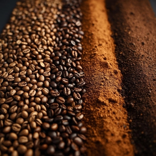 Kaffeesorten nebeneinander für Kaffee Abo