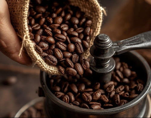 Kaffee von Kaffee Abo wird gemahlen