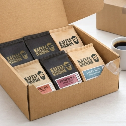 Karton mit Kaffee bei Kaffee Abo