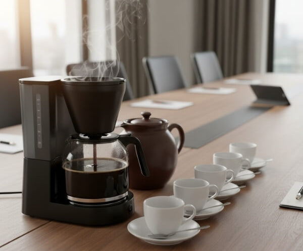 Kaffee fürs Büro auf Tisch