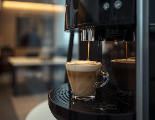 Kaffee fürs Büro wird durch Automat zubereitet