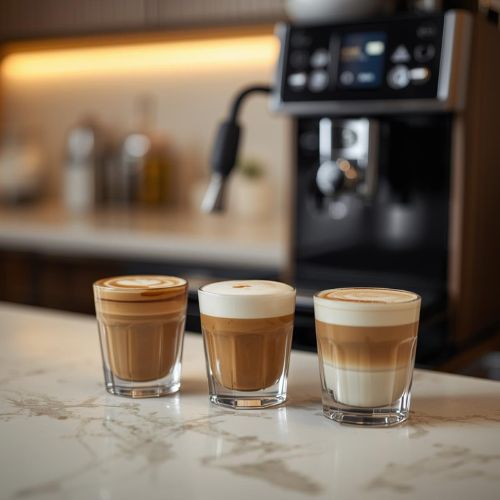 verschiedene Kaffee aus Kaffeebohnen für Vollautomat