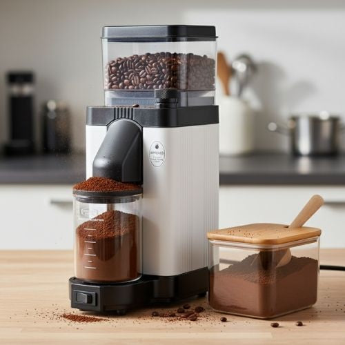 elektrische Kaffeemühle in Küche