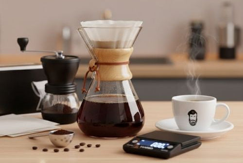 Kaffeezubehör in schöner Küche