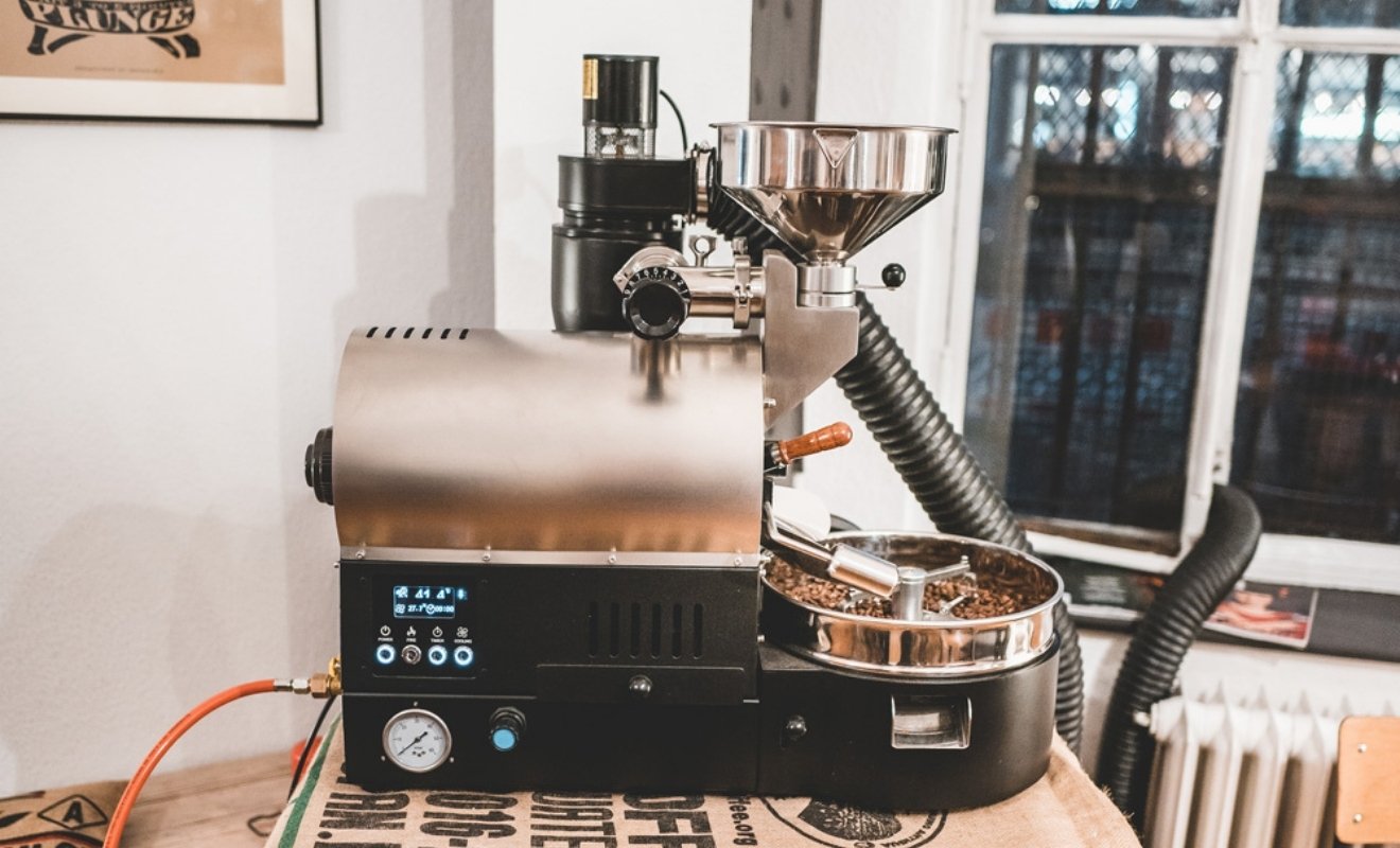 Kaffee rösten lernen an Röstmaschine