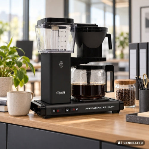 Moccamaster steht in einem Büro