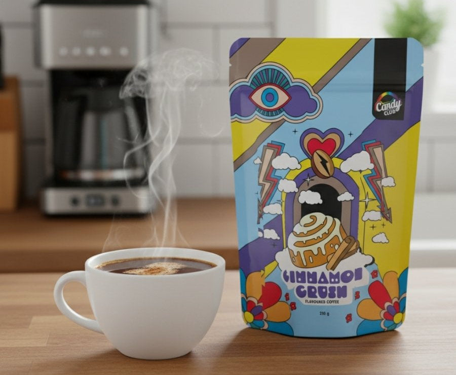 Zimt-Kaffee auf Tisch